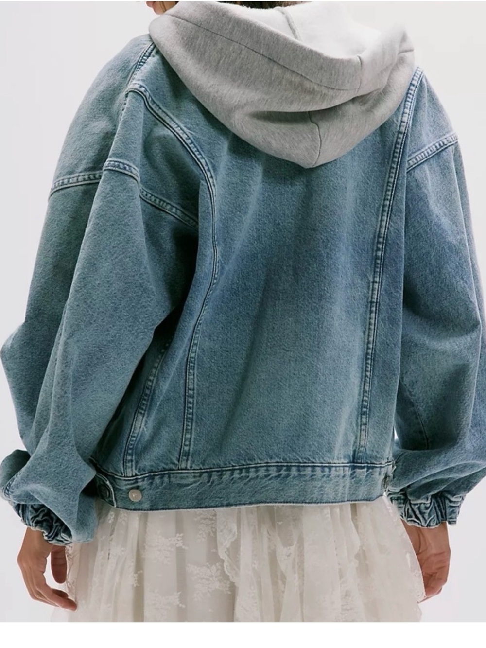 Free People We The Free Iggy Hooded Denim Jacket - Picture 2 of 8